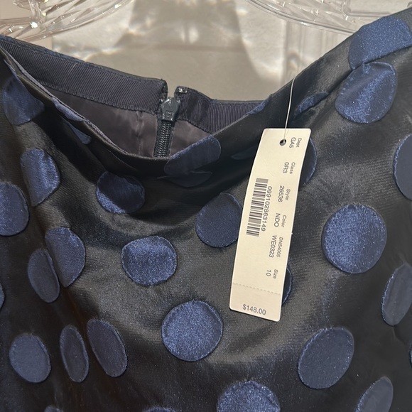 NWT jcrew navy polka dot skirt - Picture 3 of 4